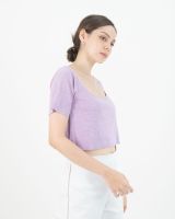 QueenCows เสื้อให้นม Kara Cropped Top (Lavender)