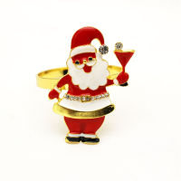 Xmas Decoration Decor Buckle Tissue Napkin Ring Holder Christmas