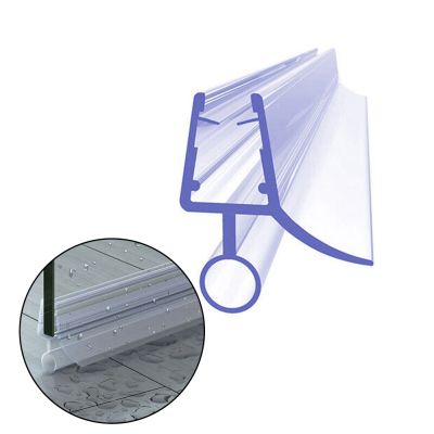 2PCS 50cm Door Bath Shower Seal Strips 6/8/10/12mm Shower Glass Door Gap Glue free Waterproof Weatherstrip Bathe Water Deflector
