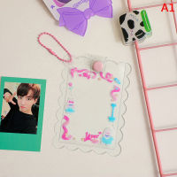 ZHUHAO Ins น่ารักอะคริลิคใสผู้ถือบัตร3นิ้ว kpop photocard Photo Protector Holder Card Idol Photo Sleeves เครื่องเขียน