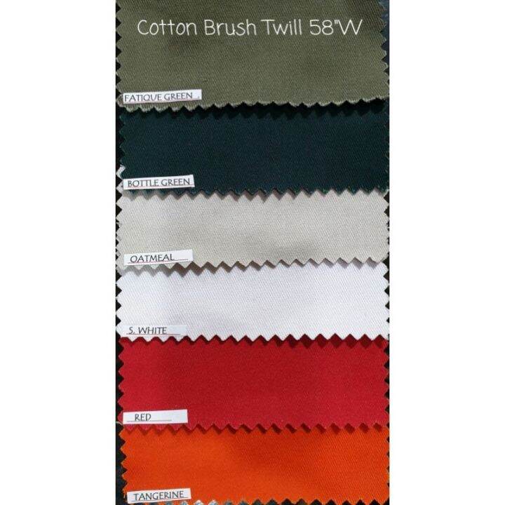 Durable Cotton Brush Twill (SET A) Fabric 58 Width Lazada PH
