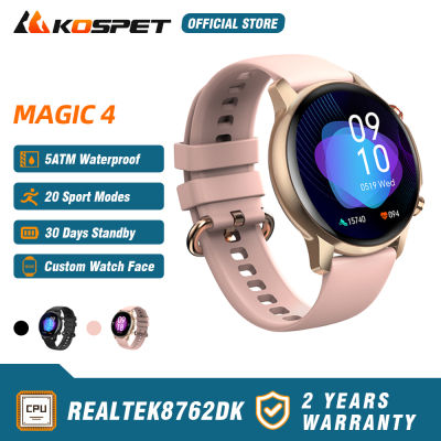 2023 NEW KOSPET Magic 4 Fashion Smartwatch for Phụ nữ Pink 1.32"Color Screenh 5atch Bảo vệ nước 30s Standby Bluetooth Wrat for womans Smart Watch Men Black Brace