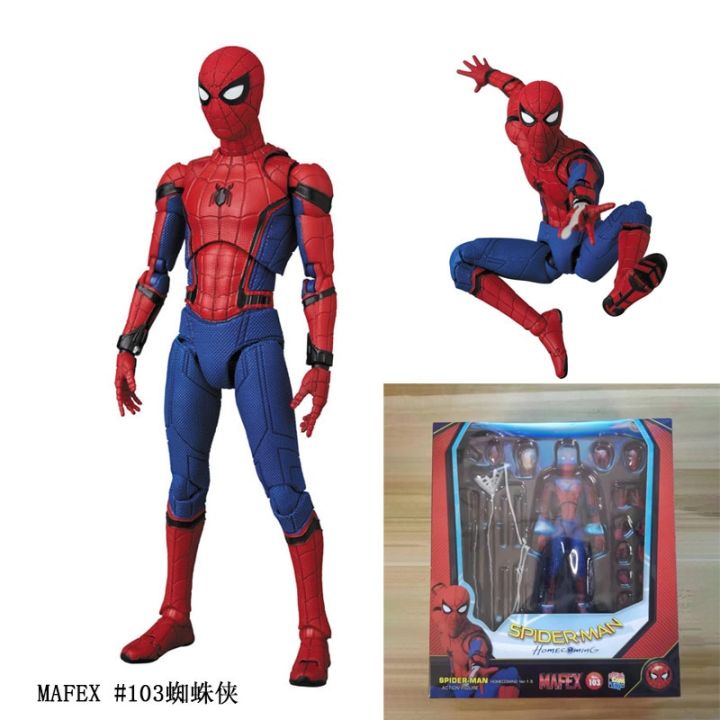 Mafex 103 Marvel Spider-man Bjd Spiderman Homecoming Tom Holland Figure 