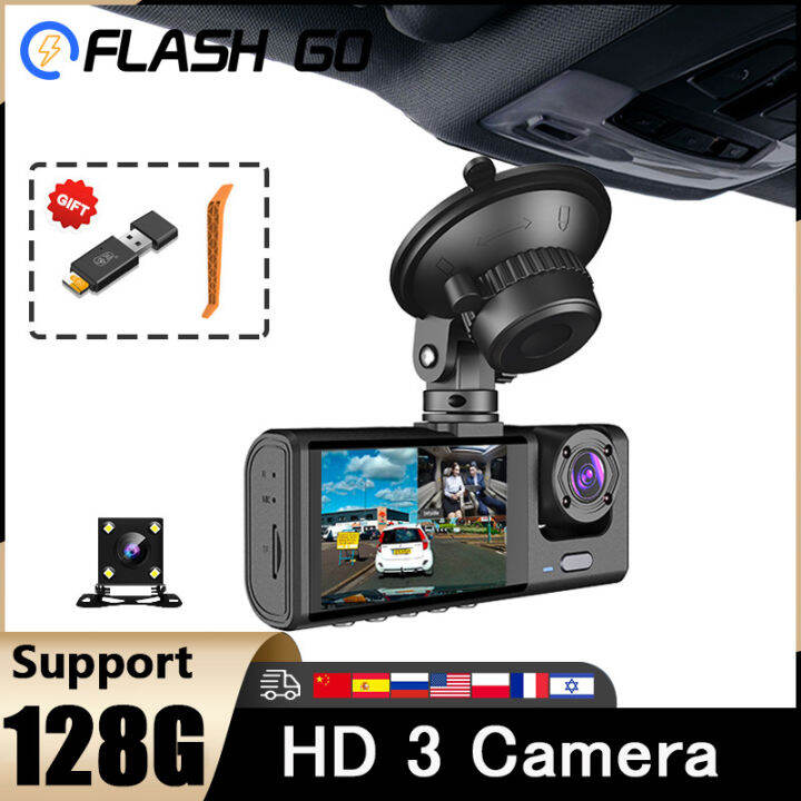 Dash Cam Fhd 1080P Perakam Video Kereta 3 Dalam 1 Kereta Dvr Dashcam