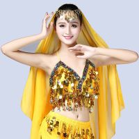 Belly Dancing Party Halloween Performance Tops Festival Costume with Sequins