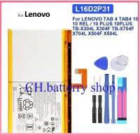 แบตเตอรี่ L16D2P31 7000MAh สำหรับ LENOVO TAB 4 TAB4 10 / 10 REL / 10 PLUS 10 PLUS TB-X304L X304F TB-X704F X704L X504F X504L Bateria