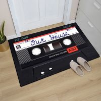 【DT】hot！ Doormat Cassette Music Tape Floor Outdoor Entrance Rug Room Non-Slip Kids