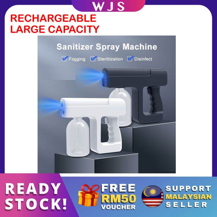 (RECHARGEABLE) WJS Sanitizer Spray Gun Blue Ray Wireless Spray Gun