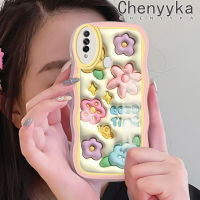 เคส Chenyyka สำหรับ OPPO A31 2020เคส A8เคสลายการ์ตูน3D ดอกไม้น่ารักแฟชั่นกันกระแทกสีสันสดใสเคสโทรศัพท์แบบใสเคสนิ่มโปร่งใสกรอบซิลิโคนป้องกันเลนส์กล้อง