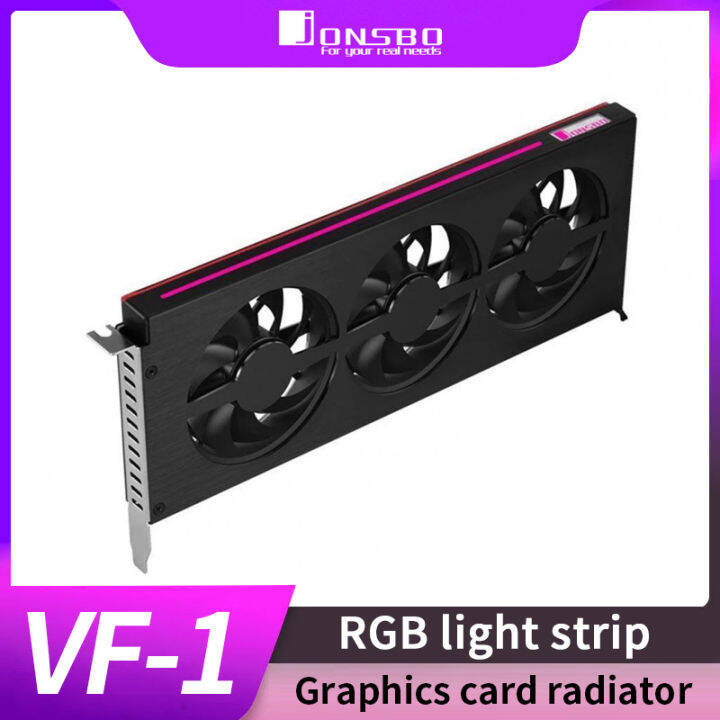 กราฟิกการ์ดพัดลมระบายความร้อน-jonsbo-vf-1แสง-rgb-สนับสนุน-aura-เมนบอร์ดแสดงการ์ดระบายความร้อนหม้อน้ำสำหรับ-nvidia