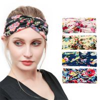 Women Fashion Boho Wide Headbands Elastic Bandana Turban Hair Band Ladies Sport Yoga Sweat-absorbent Stretchy Cotton Hairband