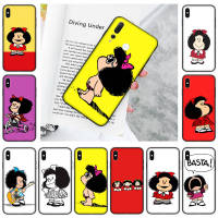 YU123 Mafalda Black อ่อนนุ่ม เคสโทรศัพท์ หรับ Realme C33 C12 C21 XT C25Y C17 C1 C21Y X2 C11 V11S C20 C20A C3 C15 C30 C2 C25S V11 C31 Pro ปก