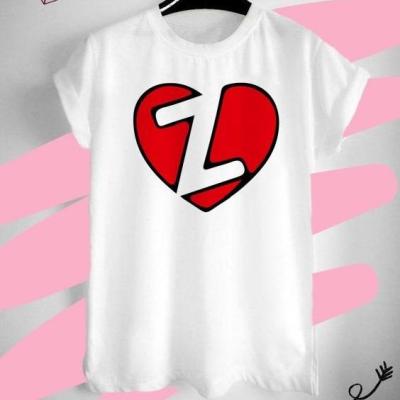 เสื้อยืดอักษรหัวใจ อักษร Z ต้อนรับวันวาเลนไทน์ วันแห่งความรัก ด้วยเสื้อยืด Valentine สีสันสดใส ใส่สบาย ไม่ยืด ไม่ย้วย