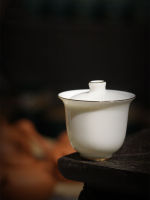 มินิ80มิลลิลิตร Gaiwan สำหรับชาของแข็งสีขาวพอร์ซเลนหม้ออบที่มีฝาปิด Teaware เดินทางกังฟูชุดน้ำชาจีนถ้วยชาม Chawan