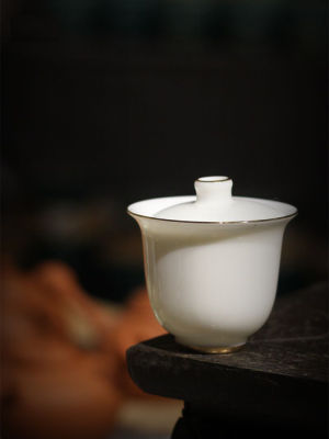 มินิ80มิลลิลิตร Gaiwan สำหรับชาของแข็งพอร์ซเลนสีขาวหม้ออบที่มีฝาปิด T Eaware เดินทางกังฟูชุดน้ำชาจีนถ้วยชาม Chawan