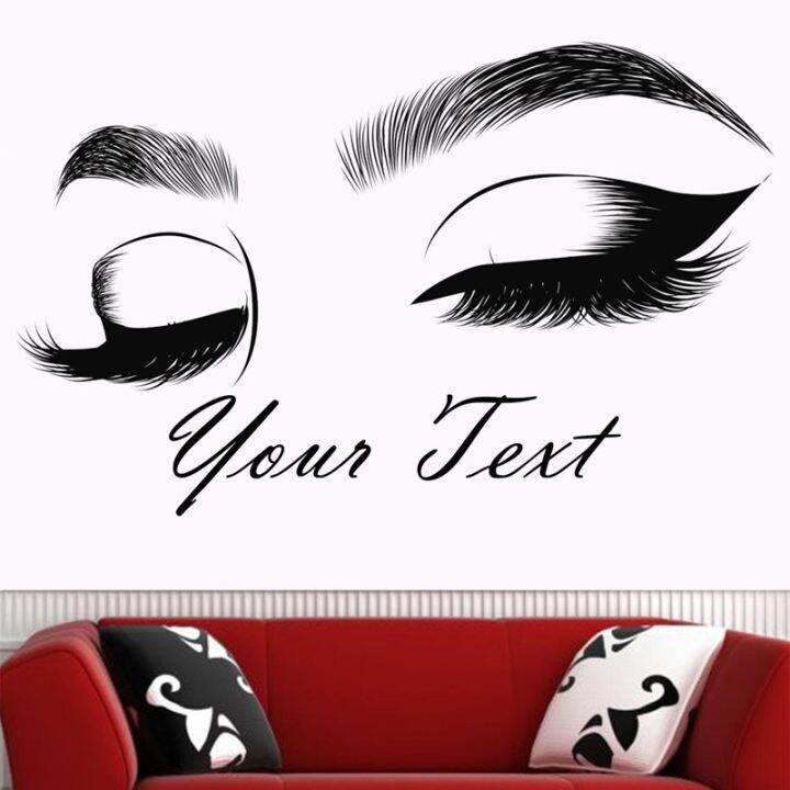 Lash amp; Brow Wall Decal Eyelash Extension Beauty Salon Decor Sticker