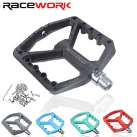 【hot】◐❂  RACEWORK Mountain Platform Pedal Footrest Clipless Pedals Flat Mtb Foot Rest Cycling