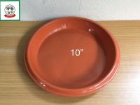 ถาดรองกระถางต้นไม้สีส้ม/จานรองกระถางต้นไม้สีส้ม/Orange Plant pot tray 10 inch