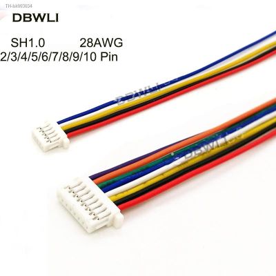 ♈♣ 5Pcs SH 1.0 Wire Cable Connector DIY SH1.0 JST 2/3/4/5/6/7/8/9/10 Pin Electronic Line Single Connect Terminal Plug 28AWG 10cm