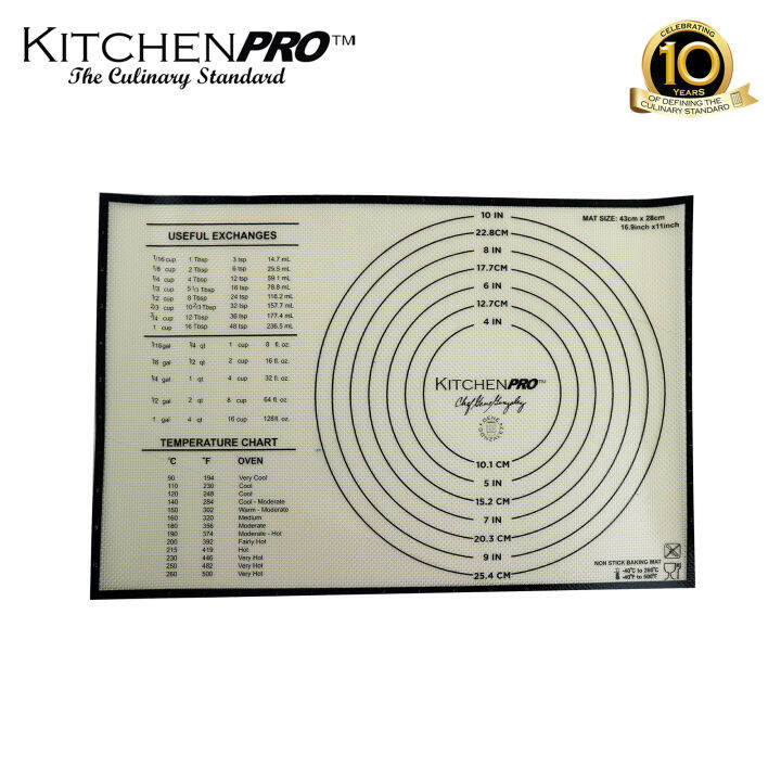 KitchenPro Silicon Pastry Mat with Measurement L 43 cm x W 28 cm x H 0.