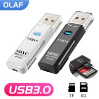 Pembaca kartu SD TF 2 in 1 USB 3.0 Pembaca kartu USB 2.0 ke konverter adaptor kartu memori untuk Aksesori Laptop PC