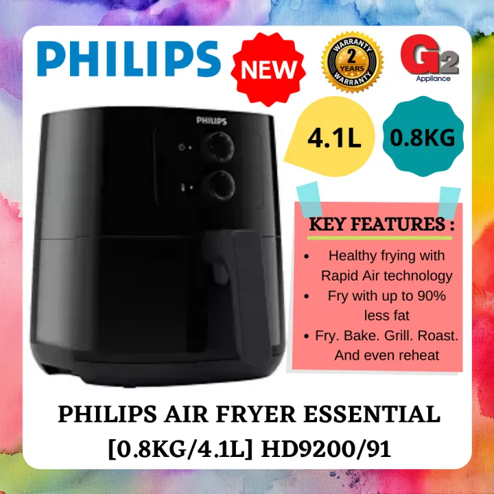 Philips HD9200-91 Essential Air Fryer - 4.1 Liter - Black