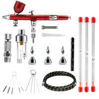 Airbrush Kits Dual-Action 0.2Mm Nozzle Spray Filter And Hose For Makeup Nail Tattoo Cake Decorating (ตัวเลือกหลายชุด)