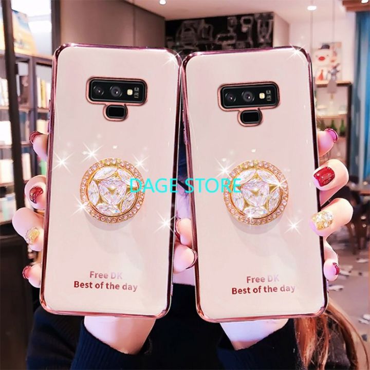 electroplated-case-for-samsung-galaxy-note-9-note-10-note-10-plus-bling-crystal-holder-cover-soft-tpu-back-cover