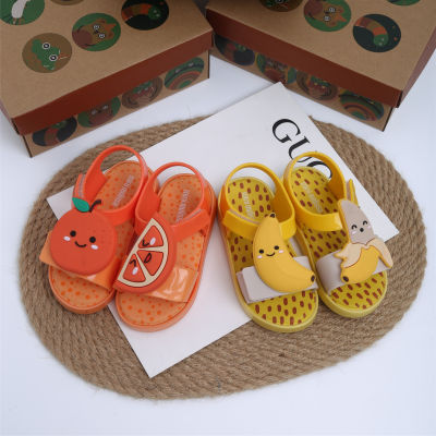 【Clearance Sale】Spot NewMelissa Open Toe Childrens Jelly Shoes Summer Baby Princess Girls Fruit Banana Orange Watermelon Strawberry