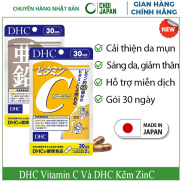 Combo Viên Uống DHC Vitamin C Và DHC Kẽm ZinC Hỗ Trợ Giảm Mụn
