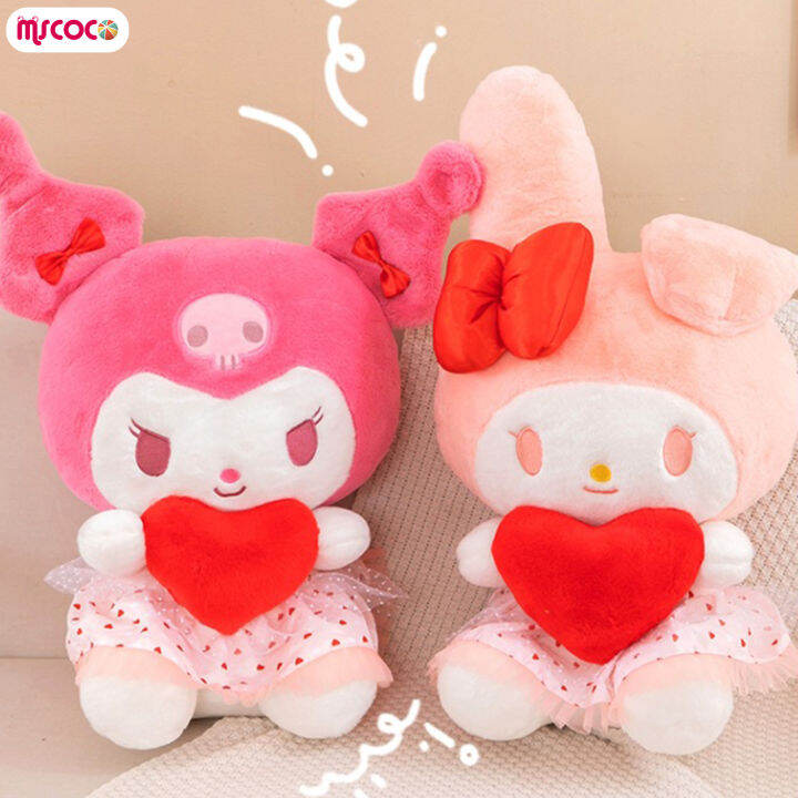 ของเล่นตุ๊กตาเมโลดี้-mscoco-น่ารัก-kuromi-หมอนยัดแบบนิ่มสุดน่ารัก-plushies-หมอนอิงหมอนตุ๊กตาผ้ากำมะหยี่สำหรับวันเกิดสำหรับเด็กของขวัญวันเด็ก