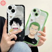 BOUND （in stock）เคสโทรศัพท์มือถือ TPU นิ่ม กันกระแทก ลายการ์ตูนอนิเมะ One Piece Luffy Zoro สําหรับ iPhone 11 14 13 12 Pro Max 7Plus 8Plus XR X XS Max 6 6s 8 7 Plus SE 2020