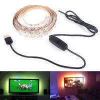 USB LED Strip โคมไฟ SMD3528 DC5V 1M 2M 3M 4M 5M พร้อมสวิตช์ไฟ LED แบบยืดหยุ่นเทปริบบิ้นทีวีเดสก์ท็อปหน้าจอแสงพื้นหลัง-Youerd