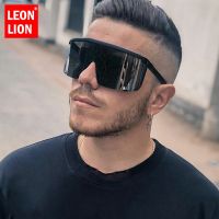 LeonLion 2023 Kacamata Hitam Ukuran Besar Kacamata Merek Mewah Pria/Wanita Kacamata Hitam Retro untuk Pria Vintage Oculos De Sol Feminino