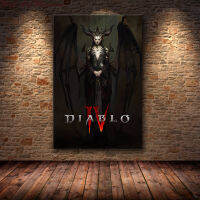 Diablo Iv โปสเตอร์เกม Hd Lilith Slaapzaal การตกแต่งบ้าน Appartement Appartement Decoratie Slaapkamer Muurstickers โปสเตอร์ภาพเขียน Childerijen 1ชิ้นมีกรอบหรือไร้กรอบ (การปรับแต่งผ้าใบวาดภาพและกรอบ)