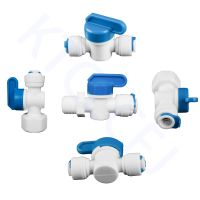 RO Water Straight Plastic Ball Valve 1/4 quot; 3/8 quot; OD Hose Quick Connect 1/4 quot; 3/8 quot; Male 1/2 quot; Female Reveser Osmosis Aquarium Fitting