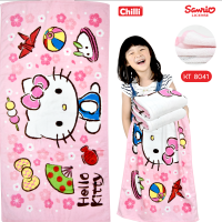 ของแท้ 100% Sanrio Towel ผ้าขนหนู ผ้าเช็ดตัว ลิขสิทธิ์ Hello Kitty KT-8041 ขนาด 24x48 นิ้ว