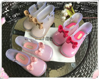 Childrens Rain Shoes Girls Water Shoes Princess Low Barrel Bow Infant Water Boots Childrens Plush Warm Baby Rain Boots