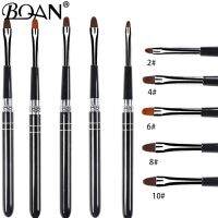 BQAN UV Gel Nail Brush Liner Painting Pen Acrylic Drawing Brush for Nails Gradient Black Handle Nail Art Tool Polygel Brush Artist Brushes Tools