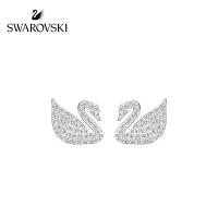 SWAROVSKI Stud Earrings SWAN PAVE Swan Simple Fashion Stud Earrings Womens fine jewelry สวารอฟสกี้ ต่างหูเม็ดเดี่ยว SWAN PAVE Swan ต่างหูแฟชั่นแบบเรียบง่าย