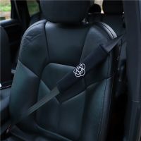 1pc Camellia Car Seat Belt Shoulder Protector Intelligent Temperament Womens All-season Universal Seatbelt Shoulder Protector Seat Covers