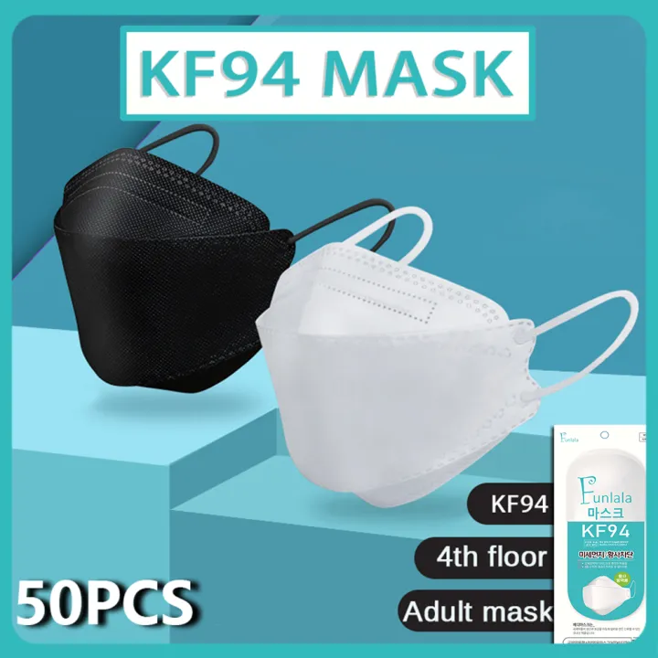 【FDA approved】kf94 mask original 50pcs korea KF94 Respirator Face Mask