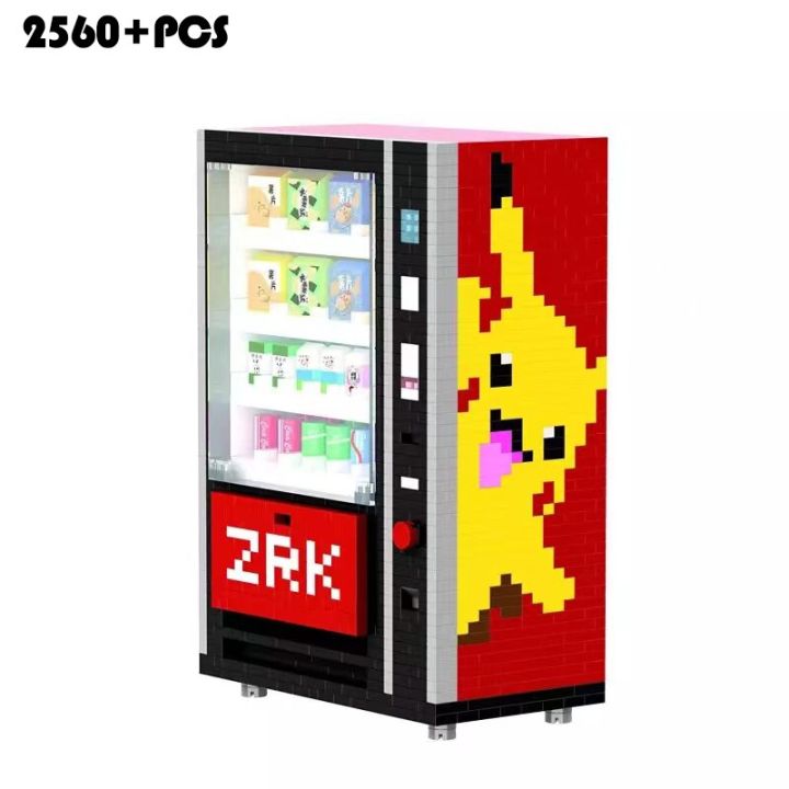 pokemon-pikachu-ใหม่เครื่องจำหน่ายมินิยอดนิยมบล็อกตัวต่อเมืองอาหารเครื่องดื่มของเล่นเด็ก-diy-ชุดกล่อง