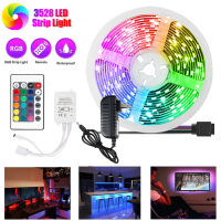 Simple Home LED Strip ชุดไฟ LED เส้น รุ่น 3528 RGB ชนิดสลับสี พร้อมรีโมทย์ และAdapter 24W 5 เมตร