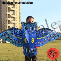 【hot sale】 ✙✻ B32 [Outstandingconnotation] 110cm Flying Kite Colorful Cartoon Owl with Kite Line Kids Outdoor Toy