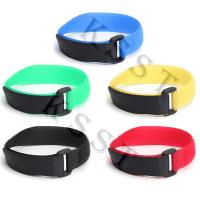 50pcs 20x200mm Reusable Cable Ties Straps with Plastic button Strip Nylon Strap with Buckle Hook