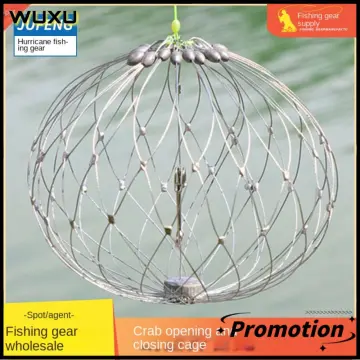 Open Spring Cage Foldable Fishing Bait Net Crayfish Trap Crab Catcher -  China Crab Trap and King Crab Traps price
