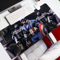 Marvel Captain-America Mouse Pad Art Table Mats Office Carpet Desk Pad Mouse Mat Black Big Gaming Mousepads Rubber Mat for Computer Table