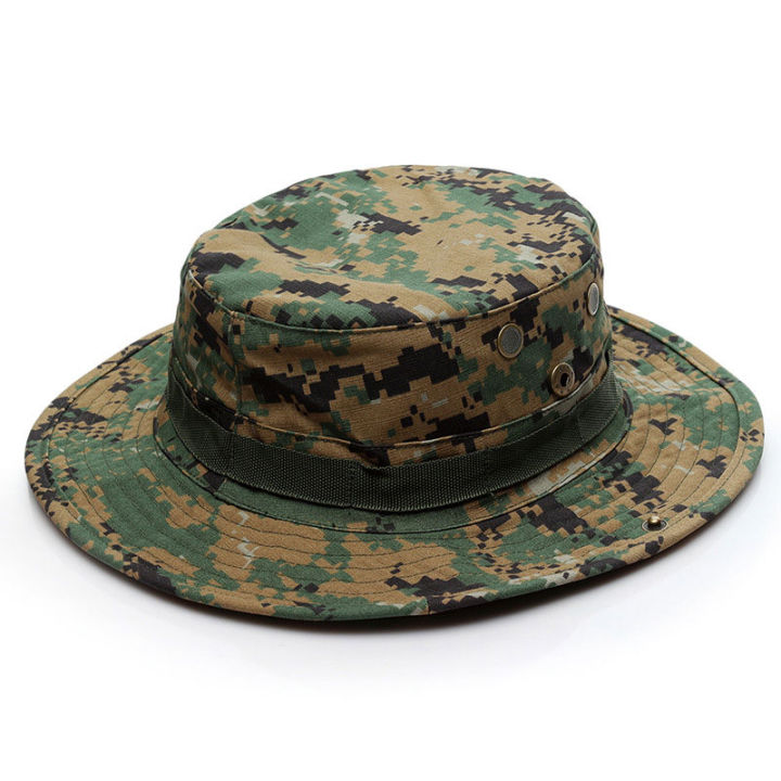 deukio-หมวกเบนนี่กลางแจ้งหมวกแก๊บรอบกลางแจ้งหมวกลายพรางหมวกลายงูหมวกหมวกเดินป่า