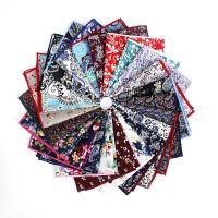 Brand New Style Mens Cotton Hankerchief Scarves Vintage Flower Hankies Mens Pocket Square Handkerchiefs Rose Flower Paisley